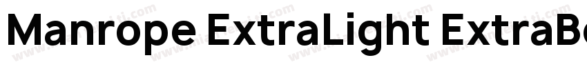 Manrope ExtraLight ExtraBold字体转换